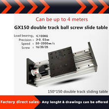 Mesa deslizante de tornillo de bola de alta resistencia GX150, módulo de doble vía, guía lineal, cruce eléctrico de precisión de alta resistencia, 1 ud. 2024 - compra barato