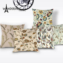 Funda de almohada decorativa para sofá, cubierta de cojín decorativa con diseño Floral, estilo nórdico Vintage, de alta calidad, 45x45 2024 - compra barato