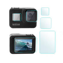 Закаленное стекло объектив дисплей ЖК-экран защитная пленка защитная крышка чехол для GoPro Hero 8 Black Go pro Hero8 Экшн-камера 2024 - купить недорого