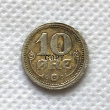 Дания 10 руд 1923 копия монет медаль памятные монеты 2024 - купить недорого