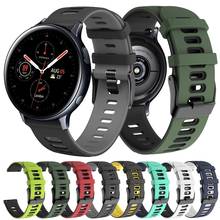 Correa de reloj para Samsung galaxy Watch Active 2, pulsera deportiva de silicona de 22mm, 40mm y 44mm, para Huawei GT2 de 42mm 2024 - compra barato