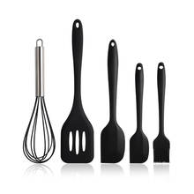 5PCS Silicone Spatula Cookware Baking Tool Set Pot Spatula Cooking Spoon Kitchen Accessories Multifunctional Cooking Utensils 2024 - buy cheap