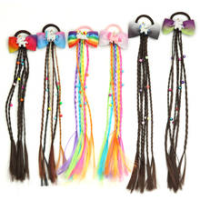 Bandas elásticas para el pelo para niña, 1 unidad, lazos para el pelo, trenzas, lazo para el pelo trenzado, banda de goma 2024 - compra barato