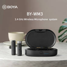 BOYA BY-WM3 Wireless Lavalier Microphone System Video Interview Mic with Charging case for iPhone Android Camera Gimbal Mic 2024 - buy cheap