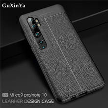 Funda protectora trasera para Xiaomi Mi CC9 Pro, carcasa de cuero de lujo a prueba de golpes, TPU, para Xiaomi Mi Note 10 2024 - compra barato