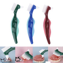 Denture Cleaning Brush Multi-Layered Bristles False Teeth Brush Oral Care Tool Bristles & Ergonomic Rubber Handle 2024 - buy cheap