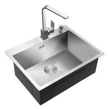 kitchen sink Handmade 304 stainless steel sink kitchen sink vegetable wash basin black welding seamless 2024 - buy cheap