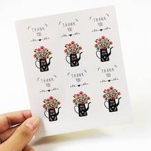 60 Pcs/lot Flower Design Scrapbook Sticker Labels Paper Stickers Thank You Sticker Seals Labels For Gifts 2024 - buy cheap