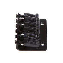 65mm 6 Saddles Fixed Bridge W/ Wrench Screws Set For Childrens Guitar Black 2024 - buy cheap