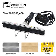 ZONESUN-máquina de sellado de alicates de calor directo para bolsas de papel Kraft, sellador de impulso portátil, película de aluminio, 200/300/400mm 2024 - compra barato