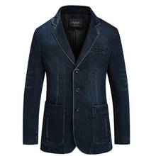 Jaquetas masculinas primavera outono moda denim jaquetas masculino causal fino ajuste lavado jaqueta jeans casaco cowboy blazers roupas masculinas 2024 - compre barato