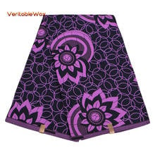 Tela africana de poliéster con estampado de cera, 1 yarda, para vestido de fiesta, costura de cera Real para manualidades en el hogar fp6396 2024 - compra barato