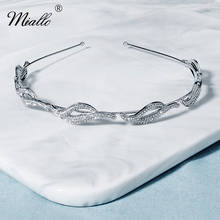 Miallo-Diadema con diamantes de imitación para mujer, accesorios para el cabello, corona de Color plateado, joyería para el cabello nupcial para boda, tocado de moda 2024 - compra barato
