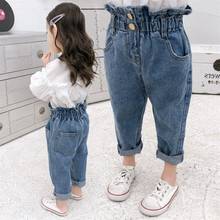 Летние джинсы для маленьких девочек, штаны, детская одежда, хлопковые Повседневные детские штаны, джинсовая одежда для мальчиков-подростков 2024 - купить недорого