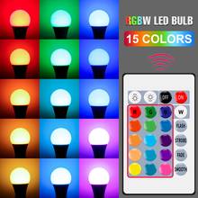 Lâmpada led wenni spot rgb, lâmpada mágica led de 5w 10w 15w e27 rgbw 220v, lâmpada ampola colorida de 110v 2024 - compre barato