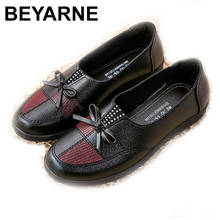 BEYARNENew PU leather women shoes woman flat shoes fashion woman casual work ballerinas ladies mother shoes without lace moccasi 2024 - buy cheap