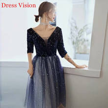Robe De Soiree женское платье New Style V-Neck Evening Dresses Half Sleeves Party Gowns вечернее платье 2024 - buy cheap