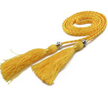Waist Chain 160cm Woven Tassel Waistband Braided Belt Hot Sale Waist Rope Women Decorated Waist Ladies Tassles Belts 1PC 2024 - buy cheap