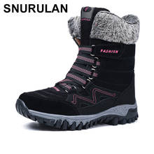 SNURULAN New arrival winter snow boots fashion suede leather women warm ankle boots boots ShoesE026 2024 - buy cheap