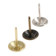 Clavos de tapicería de cabeza Vintage, tachuelas decorativas de madera de 11mm x 17mm, caja de chinchetas de bronce antiguo/oro/plata, 100 Uds. 2024 - compra barato