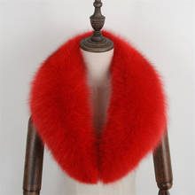 Luxury Winter Fox Fur Collar Coat Ladies Scarf Warm Furry Soft Shawl Ladies Coat Hat Accessories Multicolor Scarf Fur Collar. 2024 - buy cheap