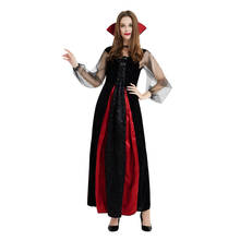Fantasia de vampiro umorden, traje gótico para cosplay, vestido longo feminino adulto 2024 - compre barato