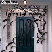 OurWarm Halloween Decoration Horror House Bat Hanging Props Simulation Animals Bats Home Wall Window Decor Halloween Trick Props 2024 - buy cheap