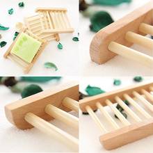 Natural Wood Soap Dish Soap Tray Bathroom Accessories Home Storage Organizer Bath Shower Plate Durable Portable Soap Tray Holder 2024 - buy cheap