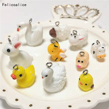 10pcs Cute Miniature Figurine Ornaments for Home Yellow Ducklings Animals Charms Pendant for Fairy Garden Easter Decor 2024 - buy cheap