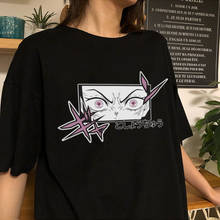 Camiseta Harajuku para mujer, tops de manga corta con estampado de Kimetsu no yaiba, cazador de demonios Killua, ropa de calle gótica suelta 2024 - compra barato