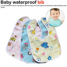 6Pc/Lot Random Color Baby Bibs Waterproof Saliva Cartoon Towel 2024 - buy cheap