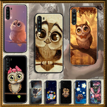 Cute Cartoon Owl Phone case For Xiaomi Redmi Note 7 7A 8 8T 9 9A 9S 10 K30 Pro Ultra black fashion shell silicone coque pretty 2024 - buy cheap