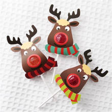 Reindeer Lollipop holders,Candy Holder,Christmas gift decor card. 100pcs/lot 2024 - buy cheap