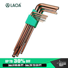 LAOA S2 material Allen keys 9pcs prolong Allen wrench magnetic ball Hex Wrenches set Socket ball head screw wrench 2024 - buy cheap