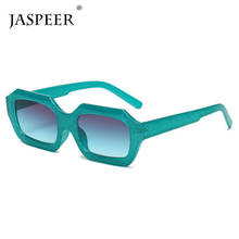 JASPEER Rectangle Sunglasses Women Punk Glitter Sun Glasses Men Retro Steampunk Eyewear Female Eyewear Oculos De Sol 2024 - buy cheap