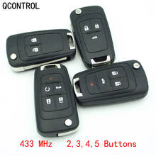 QCONTROL-mando a distancia para coche, 2/3/4 botones, para Chevrolet Malibu Cruze Aveo Spark Sail, 433MHz, Control de alarma Fob 2024 - compra barato