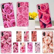 Pink roses beautiful art flower  high quality Phone Case cover for iPhone 11 12 pro XS MAX 8 7 6 6S Plus X 5S SE 2020 XR 2024 - buy cheap