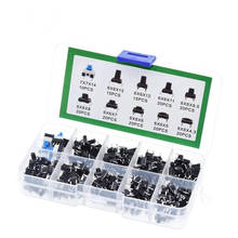 180PCS 10 Type 6*6 Light Micro Touch Switch Set Push Button Switch Kit Assortment Set DIY Tool Accessories 6x6 Keys Tact ON/OFF 2024 - buy cheap