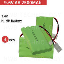 4 unids/lote KX Original nuevo Ni-MH 9,6 V 1800mAh AA Ni-MH pack de batería recargable con enchufes envío gratis 2024 - compra barato