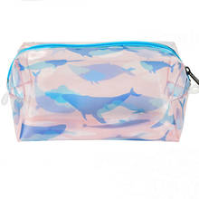 Design original, bolsa para cosméticos da série sea thing, sacola transparente de pvc artigos diversos, grande capacidade, saco de armazenamento de viagem à prova d'água, saco de lavagem 2024 - compre barato