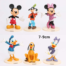 Bonecos da disney com 6 "personagens", mickey mouse, brinquedos de pvc, modelo minnie mouse, figuras de ação para crianças, presente de aniversário da disney, brinquedos 2024 - compre barato