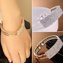 Fashion Elegant Women Bangle Wristband Bracelet Crystal Cuff Bling Lady украшения браслеты viking accesories Christmas Gift 2024 - buy cheap