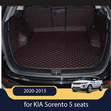 ¡Buena calidad! Alfombrillas especiales para maletero de coche, alfombras impermeables de revestimiento de carga, para KIA Sorento, 5 asientos, 2020-2015, 2019 2024 - compra barato
