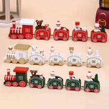 Wooden Christmas Train Christmas Decorations for Home with Santa Toys Ornament Table Decor Navidad Xmas party 2021 New Year Gift 2024 - buy cheap