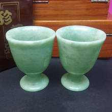 China Handmade Jade Carving Natural Jade Wine Cup A Pair 2024 - buy cheap