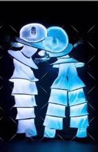 Ropa de actuación de pasarela de salón, traje de Robot de zancos led, rgb, luminoso, para baile 2024 - compra barato