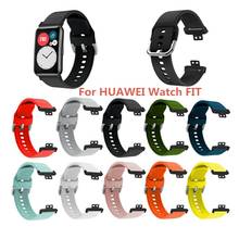 Replacement Silicone Strap For Huawei Watch FIT Original SmartWatch Band Accessories 2021 Colorful WristBand Bracelet 2024 - buy cheap