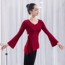 Adulto modal split oriental latina dança do ventre topo camisa de manga longa traje para venda roupas de dança das mulheres dançarina vestuário 2024 - compre barato