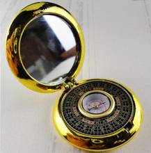 Copper Statue  Small compass Pocket 2 inch compass instrument Follow body carry Flip cover Feng Shui tray Town house Evil spirit 2024 - buy cheap