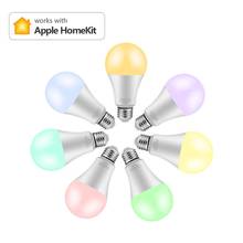 Bombilla inteligente LED regulable con WiFi, lámpara E27, funciona con Apple homekit, RGB, 16 millones de colores, solo para IOS, control por voz 2024 - compra barato